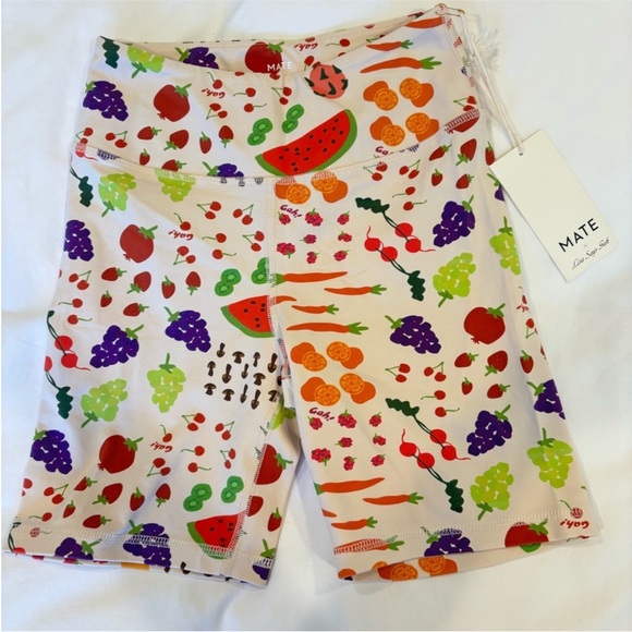 NWT MATE X Lisa Says Gah Organic Stretch Biker Shorts Size small and xs - Picture 5 of 7